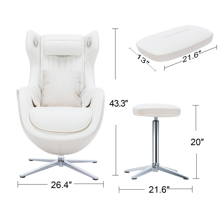 White leather massage discount chair